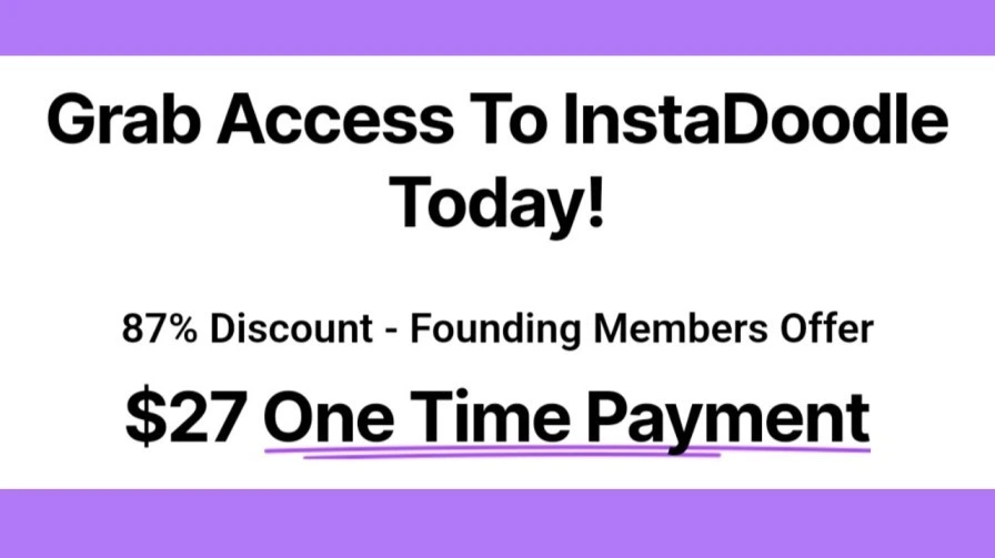 Instadoodle Review example of a whiteboard doodle video created using AI animation software